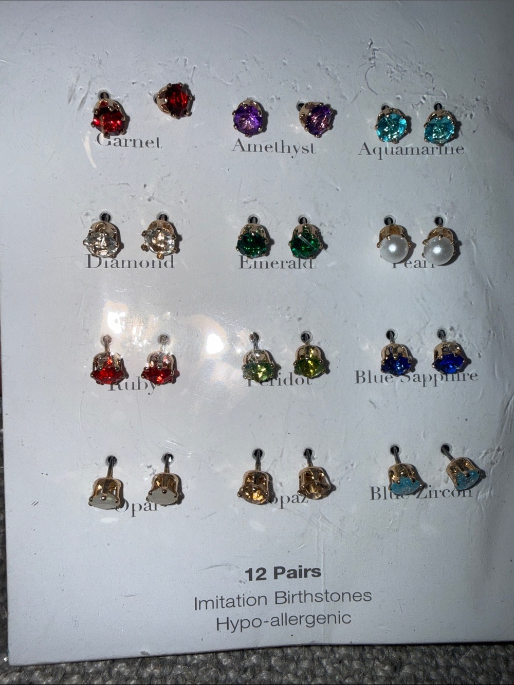 5/$25 Birthstone Studs New